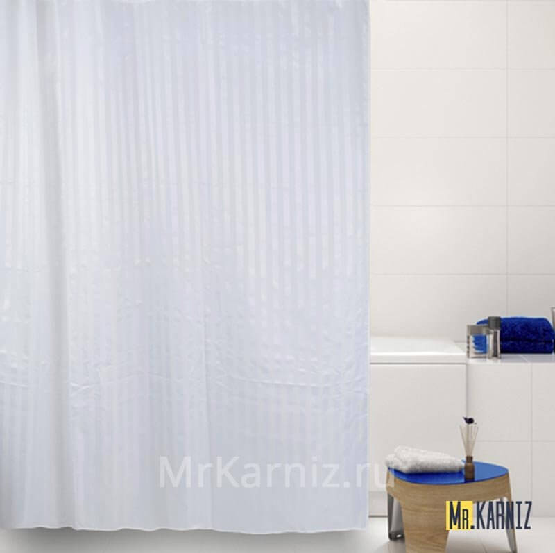 Штора для ванной HILTON белая Штора для ванной HILTON белая