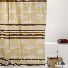 Штора для ванной Floating бежевая