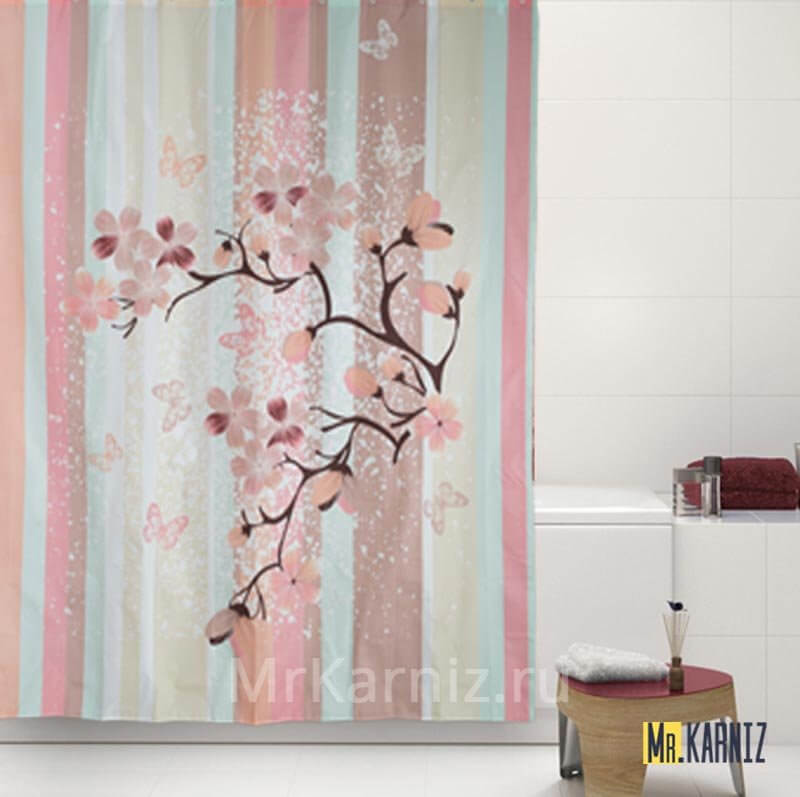 Штора для ванной SAKURA (Сакура) Штора для ванной SAKURA Сакура